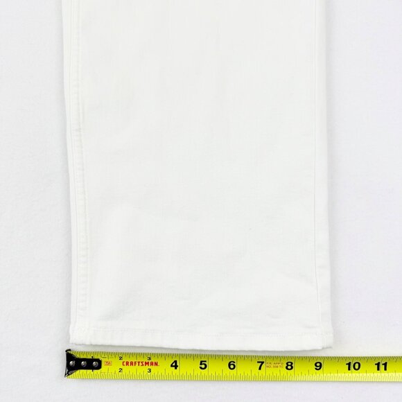 Liz Claiborne Womens Lana High-Rise Straight Leg White Denim Jeans Plus Size 22W - Picture 11 of 12